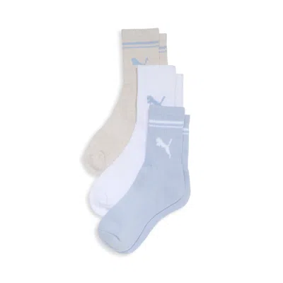 Puma Women's Half-terry Crew Socks (3 Pairs) In Brown