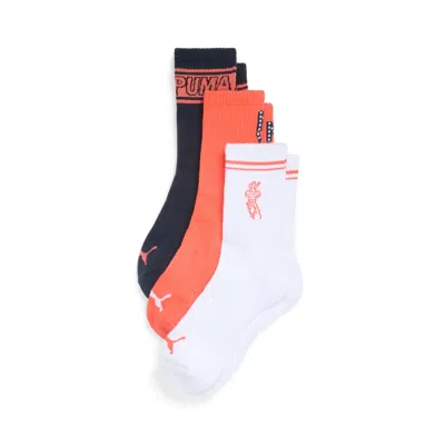 Puma Women's Half-terry Low Crew Length Socks (3 Pairs) In Assorted Colours