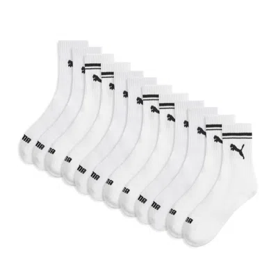 Puma Women's Half-terry Low Crew Socks (6 Pairs) In White