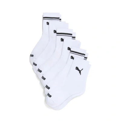 Puma Women's Half-terry Low Cut Crew Socks (3 Pairs) In White / Black