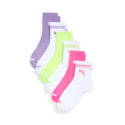 Puma Women's Half-terry Low Cut Crew Socks (6 Pairs) In White