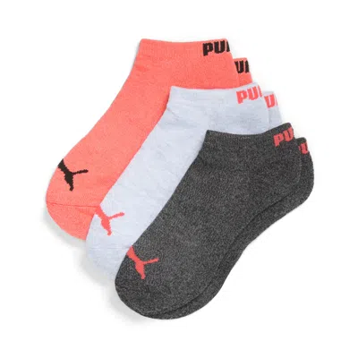 Puma Women's Half-terry Low Cut Socks (3 Pairs) In Assorted Colours