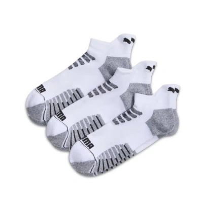 Puma Women's Half-terry Low Cut Socks (3 Pairs) In White / Black