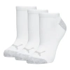 Puma Women's Half-terry Low Cut Socks (3 Pairs) In White / Grey