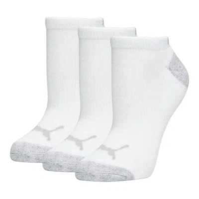 Puma Women's Half-terry Low Cut Socks (3 Pairs) In White