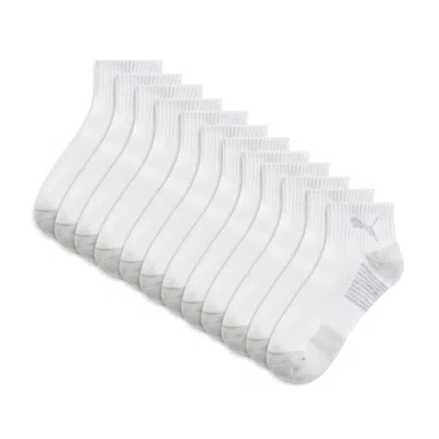 PUMA PUMA WOMEN'S HALF-TERRY QUARTER CREW SOCKS (6 PAIRS)