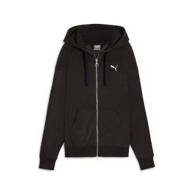 Puma Women's Her Full-zip Hoodie Women In Black