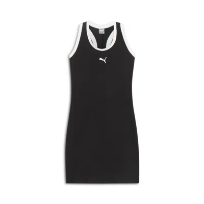 Puma Women's Classics Ribbed Sleeveless Dress In Black