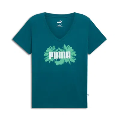 Puma In Full Bloom Women's T-shirt In Cold Green