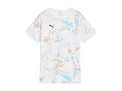 Pre-owned Puma Women's Individual Earth Day Jersey In White/light Sand