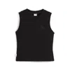 Puma Infuse Slim Tank Woman Top Black Size L Cotton, Polyester, Elastane In Black