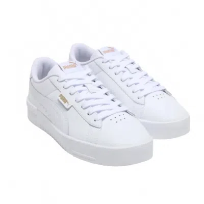 PUMA WOMEN'S LEATHER LACE UP ATHLETIC COURT SNEAKER SHOES IN WHITE