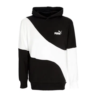 Puma Women's Lightweight Hooded Sweatshirt Power Cat Hoodie In Black