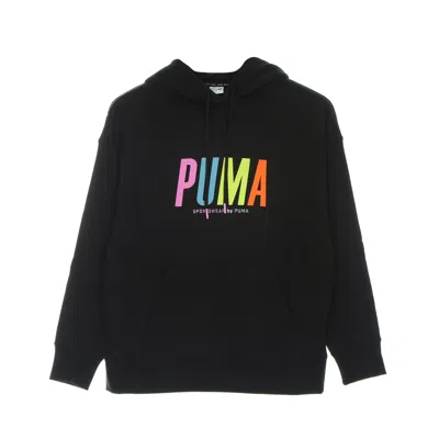 Puma Women's Lightweight Hooded Sweatshirt Swxp Graphic Hoodie Black