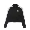 Puma Women's Lightweight Turtleneck Cropped Sweatshirt T7 Crop Track Jacket Black