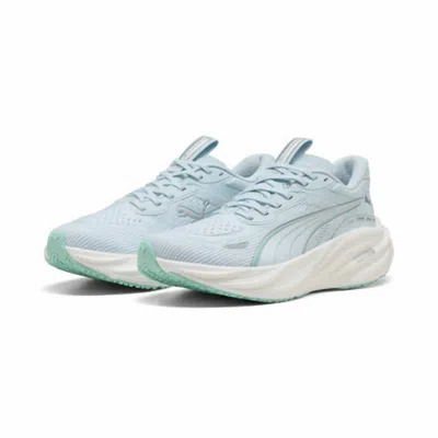 Puma Women's Magnify Nitro 3 Running Shoes In Sea Glass/mint Melt In Blue