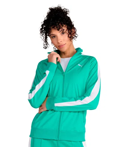 Puma Women's Mock Neck Track Jacket In Green