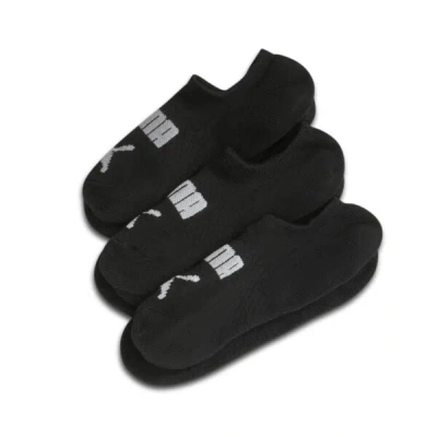 Puma Women's Non-terry No-show Socks (3 Pairs) In Black / Grey