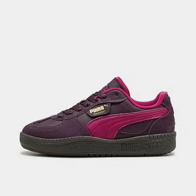 Puma Women's Palermo Lamoda Corduroy Casual Shoes In Midnight Plum/gum
