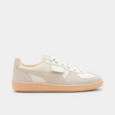Puma Women's Palermo Leather Casual Shoes In Warm White/alpine Snow/cashew