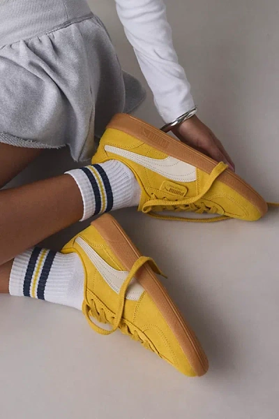 Puma Women's Palermo Sneaker In Yellow Sizzle/alpine Snow, Women's At Urban Outfitters