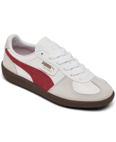 Puma Women's Palermo Special Casual Sneakers From Finish Line In  White/vapor Gray/club Red