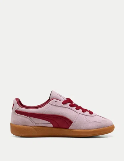 Puma Palermo Sneakers In Rose Mauve-dark Crimson