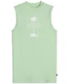 Puma Women's Palm Resort Sleeveless Tank Top In Fresh Mint