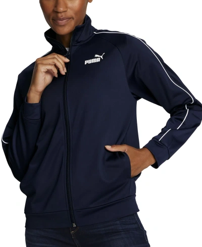 Puma Women's Piping Track Jacket In  Navy