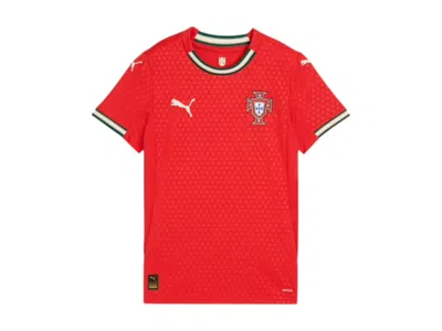 Pre-owned Puma Women's Portugal '25 Home Replica Jersey In Sport Red/sugared Almond