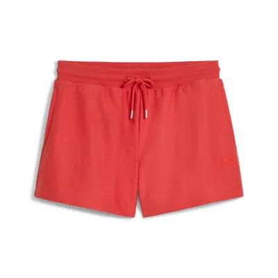 Puma Women's Premium Essentials A-line 4" Jacquard Shorts