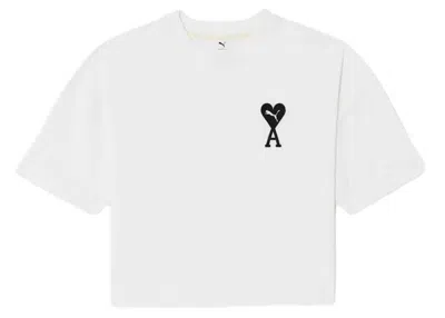 Pre-owned Puma Women's  X Ami W Graphic Tee Shirt In Off White