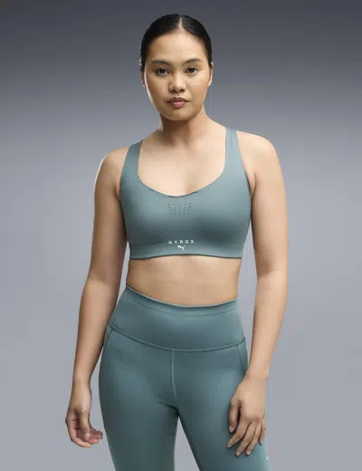 Puma Women's  X Hyrox Pwrmode Sports Bra In Green
