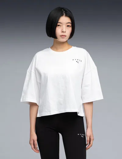 Puma Women's  X Hyrox World Cropped Tee In White