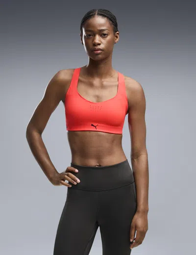 Puma Women's Pwrmode High Support Sports Bra In Red