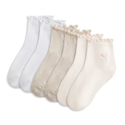 Puma Women's Quarter Crew Socks (3 Pairs) In Neutral