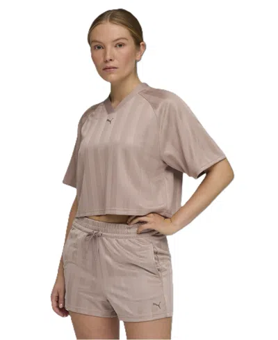 Puma Women's Relaxed Fit Jersey Top In Brown