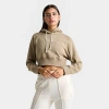 Puma Women's Relaxed Knit Cropped Hoodie In Oak Branch