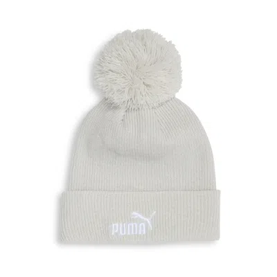 Puma Women's Ribbed Pom Pom Beanie In Beige