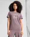 Puma Women's Ribbon Crewneck Graphic T-shirt In Purple