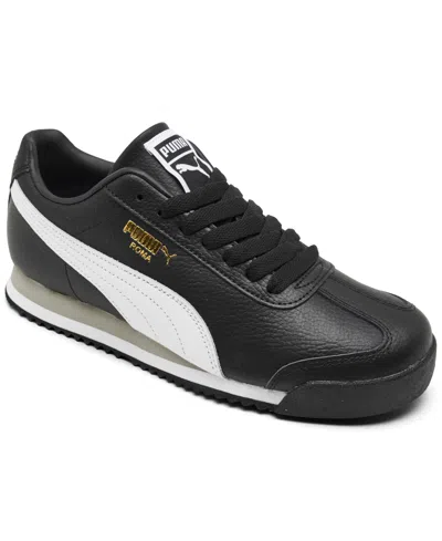 Puma Women's Roma Casual Sneakers From Finish Line In Black