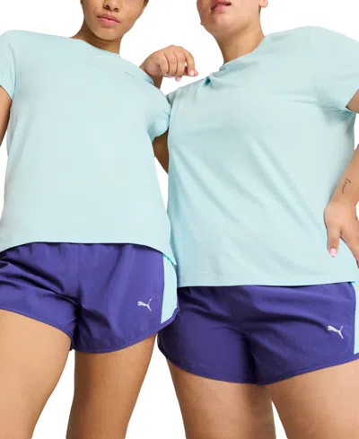 Puma Women's Run Favorite Heather Short-sleeve T-shirt In Nitro Blue Heather