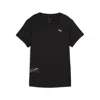 Puma Women's Run Graphic Mesh Tee In Black