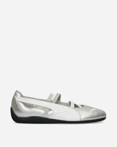 Puma Women S Speedcat Ballet Metallic Shoes Silver / White