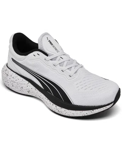 Puma Women's Scend Pro Speckled Running Sneakers From Finish Line In White