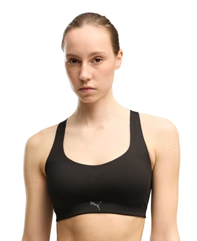 Puma Women's Scoop Neck Sports Bra In Black