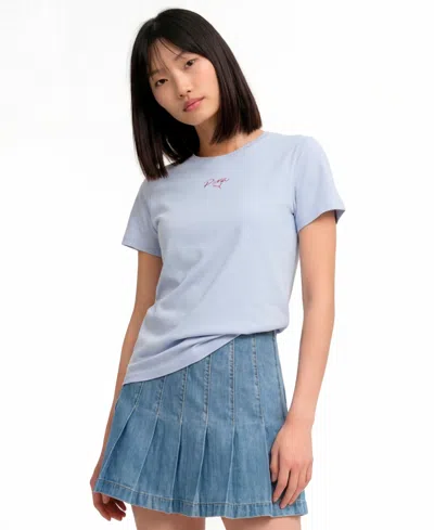 Puma Women's Script Graphic T-shirt In Blue