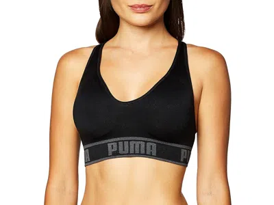 Puma Women's Seamless Sports Bra Women's Bra Black/grey: Lg
