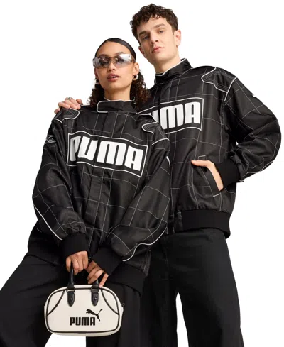 Puma Women's Seasonal Relaxed Racer Jacket In  Black