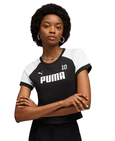 Puma Sport Women's Ringer T-shirt In Black